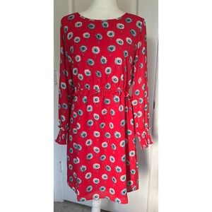 J. Crew Red Floral Mini Dress